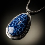 Jinja Pendant-Sterling Silver Blue Coral