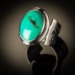 Unisex Sterling Silver Turquoise Ring
